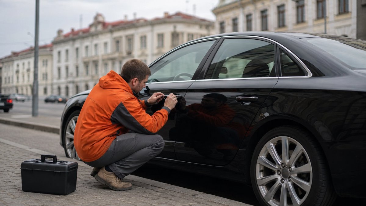 Мастер вскрывает Audi A6