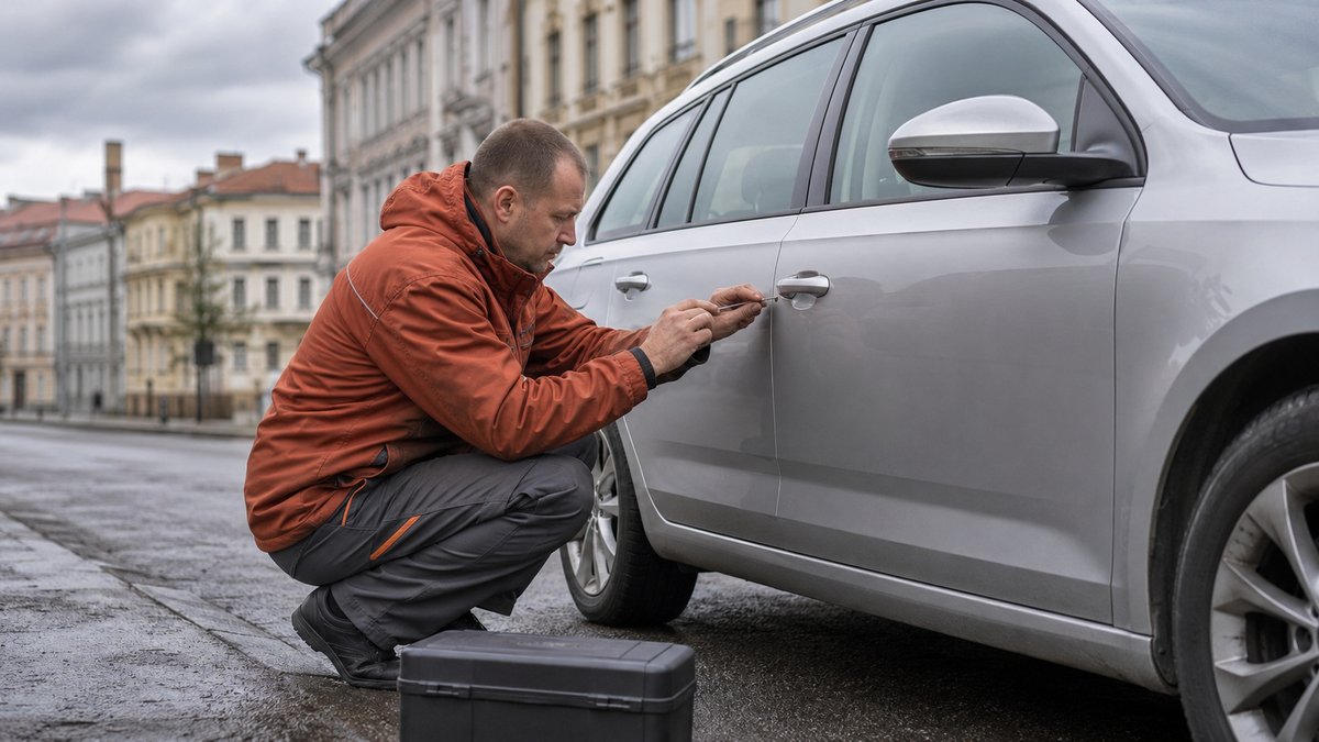 Мастер вскрывает Skoda