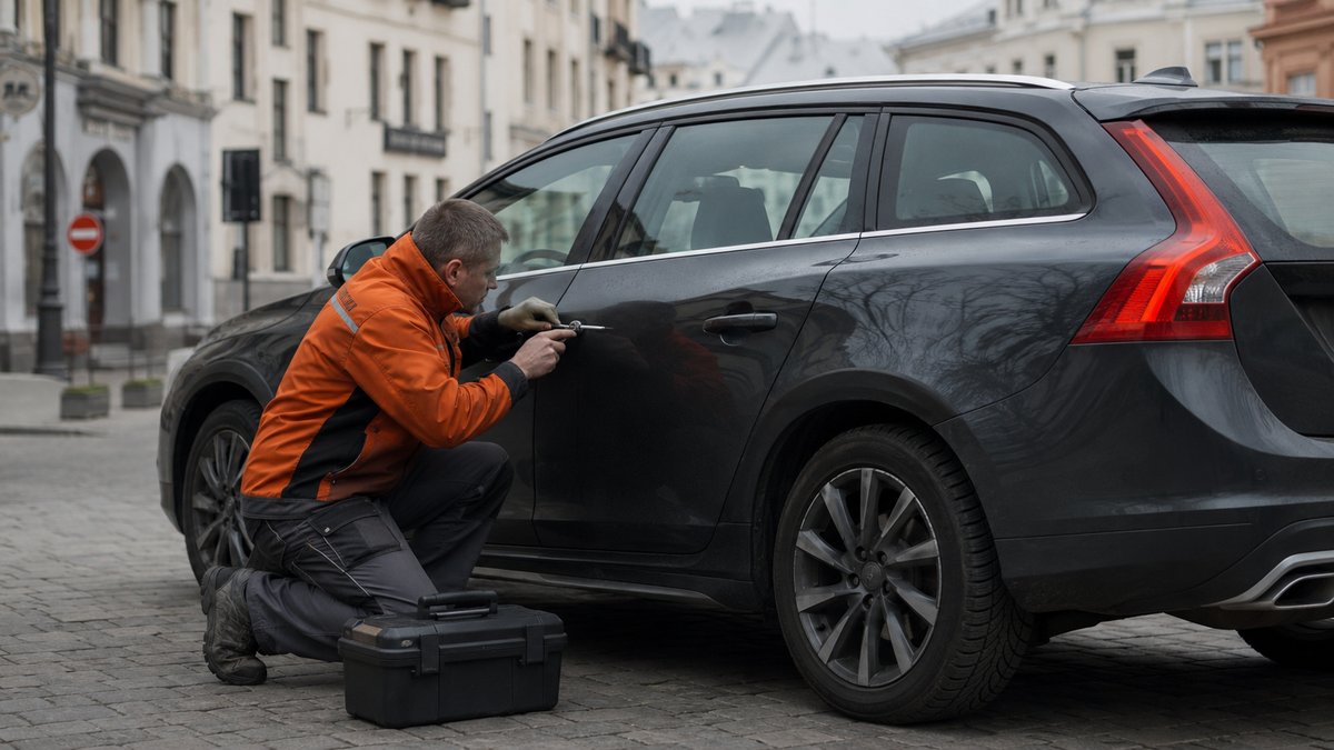 Мастер вскрывает Volvo